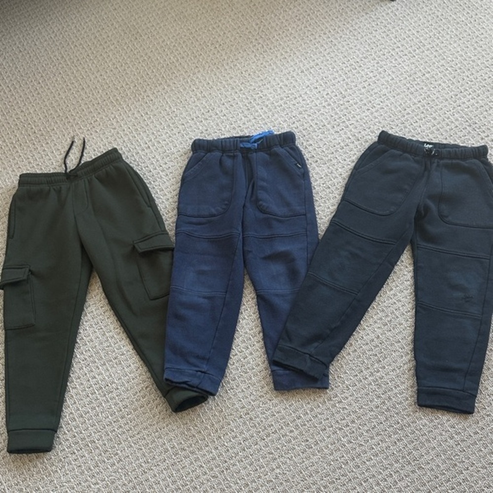 Kids' Black and Navy  and Olive Jogger Pants
